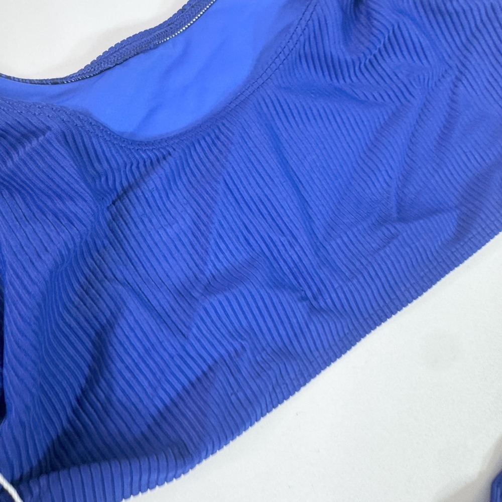 Frankies Bikinis Swimsuit Womens Large Blue Ribbed Bralette Bikini Two Piece - Picture 10 of 13